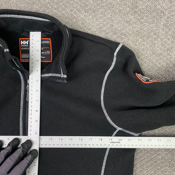 Helly Hansen Hay River Polartec Fleece Jacket Sweater Men's Large Medium Black - Picture 10 of 12